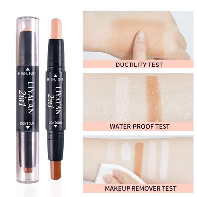ποιότητας  Double End 3D Waterproof Custom Makeup Face Highlight Shadow Cream Contour Long Lasting Stick εργοστάσιο